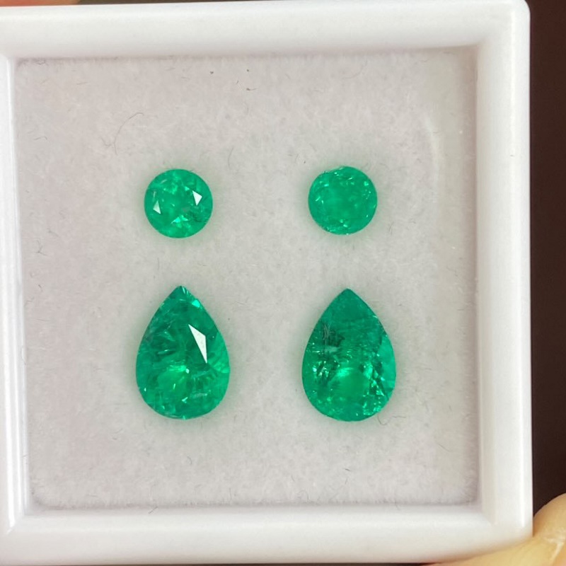 Ruif Jewelry Hand Made Hydrothermal Lab Grown Emerald Popular Pear Shape Loose Gemstone for Jewelry Design
