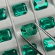 Ruif Jewelry 1.0--5.0ct Emerald Cut Columbia Color Hydrothermal Lab Grown Emeralds Loose Gemstone for Diy Jewelry Making