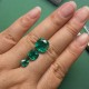 Ruif Hand Made Hydrothermal Lab Grown Emerald Popular Cushion Cut Loose Gemstone for Jewelry Design