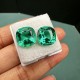 Ruif Hand Made Hydrothermal Lab Grown Emerald Popular Cushion Cut Loose Gemstone for Jewelry Design