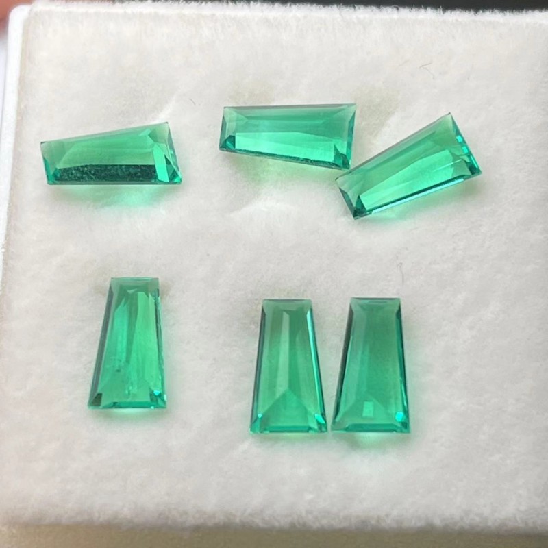 Ruif Jewelry Hydrothermal Lab Grown Emerald Columbian Green Trappedzoid Cut Hand Made Gemstone for Jewelry Ruif Jewelry Hydrothermal Lab Grown Emerald Columbian Green Trappedzoid Cut Hand Made Gemstone for Jewelry