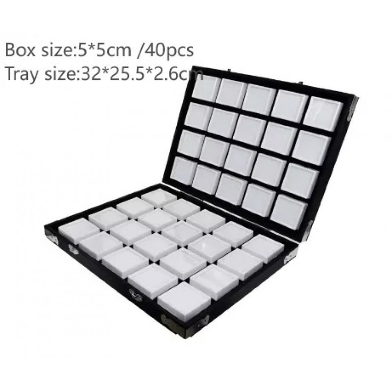 Ruif Jewelry Premium Jewelry Display Box with Clear Acrylic Tray Stylish for Loose Diamonds and Gemstones Ruif Jewelry Premium Jewelry Display Box with Clear Acrylic Tray Stylish for Loose Diamonds and Gemstones