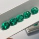 Ruif Jewelry Oval Brilliant Cut 1.0-12ct Hydrothermal Lab Grown Columbian Green Emerald Hand Made Gemstone for Jewelry