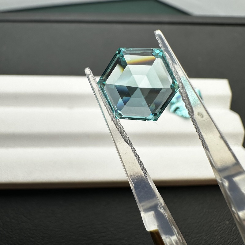Ruif Jewelry New Fashion Hexagon Cut Lab Grown Paraiba Stone for Jewelry Making