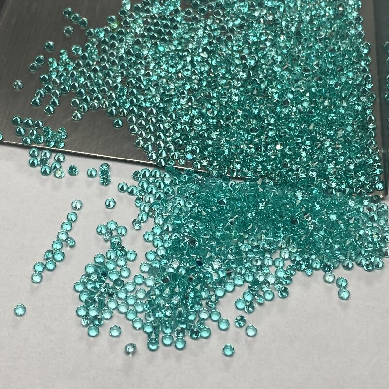 Ruif Jewelry Small Sizes 0.8-4.0mm Round Shape Lab Grown Paraiba Loose Gemstone for Jewelry Making