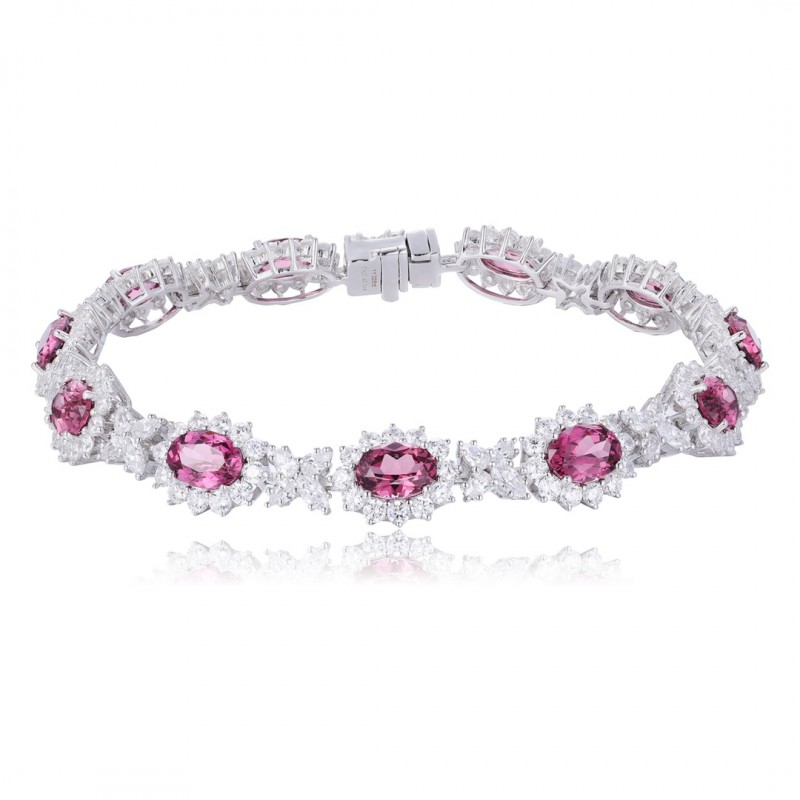 Ruif Jewelry Classic Design S925 Silver 11.185ct Natural Garnet Oval Shape Bracelet Gemstone Jewelry Ruif Jewelry Classic Design S925 Silver 11.185ct Natural Garnet Oval Shape Bracelet Gemstone Jewelry