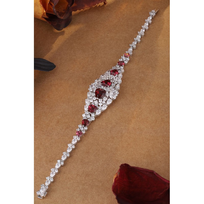 Ruif Jewelry Classic Design S925 Silver 8.06ct Natural Garnet Oval Shape Bracelet Gemstone Jewelry Ruif Jewelry Classic Design S925 Silver 8.06ct Natural Garnet Oval Shape Bracelet Gemstone Jewelry