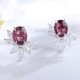 Ruif Jewelry Classic Design S925 Silver 6.44ct Natural Garnet/5.72ct Natural Peridot Earrings Gemstone Jewelry Ruif Jewelry Classic Design S925 Silver 6.44ct Natural Garnet/5.72ct Natural Peridot Earrings Gemstone Jewelry