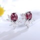 Ruif Jewelry Classic Design S925 Silver 6.44ct Natural Garnet/5.72ct Natural Peridot Earrings Gemstone Jewelry Ruif Jewelry Classic Design S925 Silver 6.44ct Natural Garnet/5.72ct Natural Peridot Earrings Gemstone Jewelry