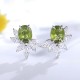 Ruif Jewelry Classic Design S925 Silver 6.44ct Natural Garnet/5.72ct Natural Peridot Earrings Gemstone Jewelry Ruif Jewelry Classic Design S925 Silver 6.44ct Natural Garnet/5.72ct Natural Peridot Earrings Gemstone Jewelry
