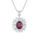 Ruif Jewelry Classic Design S925 Silver 1.84ct Natural Garnet Necklace Gemstone Jewelry Ruif Jewelry Classic Design S925 Silver 1.84ct Natural Garnet Necklace Gemstone Jewelry
