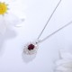 Ruif Jewelry Classic Design S925 Silver 1.84ct Natural Garnet Necklace Gemstone Jewelry Ruif Jewelry Classic Design S925 Silver 1.84ct Natural Garnet Necklace Gemstone Jewelry