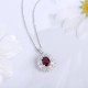 Ruif Jewelry Classic Design S925 Silver 1.84ct Natural Garnet Necklace Gemstone Jewelry Ruif Jewelry Classic Design S925 Silver 1.84ct Natural Garnet Necklace Gemstone Jewelry