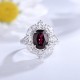 Ruif Jewelry Classic Design S925 Silver 3.28ct Natural Garnet Ring Gemstone Jewelry Ruif Jewelry Classic Design S925 Silver 3.28ct Natural Garnet Ring Gemstone Jewelry