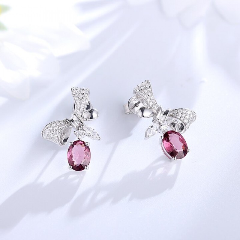 Ruif Jewelry Classic Design S925 Silver 2.5ct Natural Garnet/2.61ct Natural Peridot Earrings Gemstone Jewelry Ruif Jewelry Classic Design S925 Silver 2.5ct Natural Garnet/2.61ct Natural Peridot Earrings Gemstone Jewelry