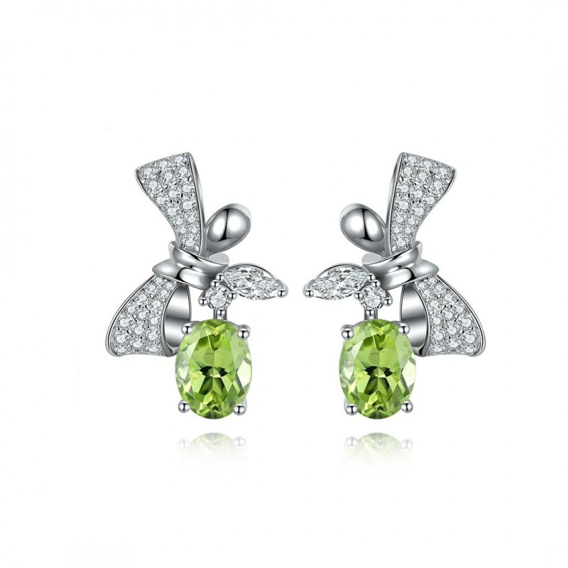 Ruif Jewelry Classic Design S925 Silver 2.5ct Natural Garnet/2.61ct Natural Peridot Earrings Gemstone Jewelry Ruif Jewelry Classic Design S925 Silver 2.5ct Natural Garnet/2.61ct Natural Peridot Earrings Gemstone Jewelry