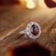 Ruif Jewelry Classic Design S925 Silver 3.26ct Natural Garnet Ring Gemstone Jewelry Ruif Jewelry Classic Design S925 Silver 3.26ct Natural Garnet Ring Gemstone Jewelry