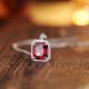 Ruif Jewelry Classic Design S925 Silver 4.06ct Natural Garnet Necklace Gemstone Jewelry