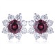 Ruif Jewelry Classic Design S925 Silver 2.77ct Natural Garnet Earrings Gemstone Jewelry