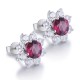 Ruif Jewelry Classic Design S925 Silver 2.77ct Natural Garnet Earrings Gemstone Jewelry