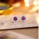 Ruif Jewelry Classic Design S925 Silver 2.77ct Natural Garnet Earrings Gemstone Jewelry