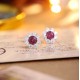 Ruif Jewelry Classic Design S925 Silver 2.77ct Natural Garnet Earrings Gemstone Jewelry