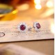 Ruif Jewelry Classic Design S925 Silver 2.77ct Natural Garnet Earrings Gemstone Jewelry