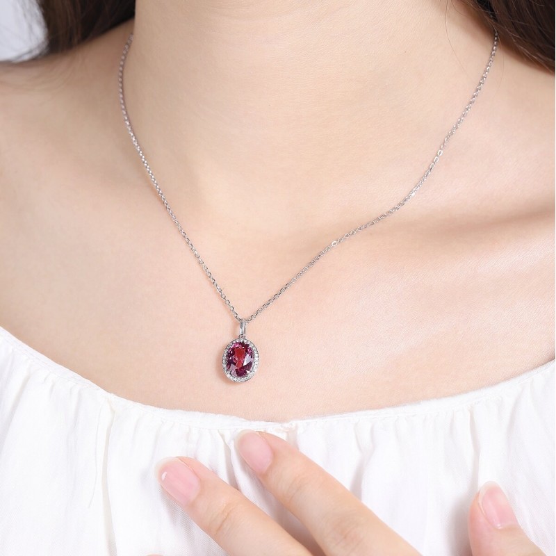Ruif Jewelry Classic Design S925 Silver 2.295ct/2.85ct Natural Garnet Earrings/Necklace Gemstone Jewelry Ruif Jewelry Classic Design S925 Silver 2.295ct/2.85ct Natural Garnet Earrings/Necklace Gemstone Jewelry