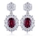 Ruif Jewelry Classic Design S925 Silver 2.07ct Natural Garnet Earrings Gemstone Jewelry