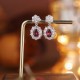 Ruif Jewelry Classic Design S925 Silver 2.07ct Natural Garnet Earrings Gemstone Jewelry