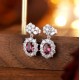 Ruif Jewelry Classic Design S925 Silver 2.07ct Natural Garnet Earrings Gemstone Jewelry