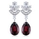 Ruif Jewelry Classic Design S925 Silver 18.22ct Natural Garnet Earrings Gemstone Jewelry