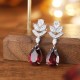 Ruif Jewelry Classic Design S925 Silver 18.22ct Natural Garnet Earrings Gemstone Jewelry