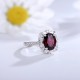 Ruif Jewelry Classic Design S925 Silver 3.07ct/2.86ct Natural Garnet Ring/Necklace Gemstone Jewelry Ruif Jewelry Classic Design S925 Silver 3.07ct/2.86ct Natural Garnet Ring/Necklace Gemstone Jewelry