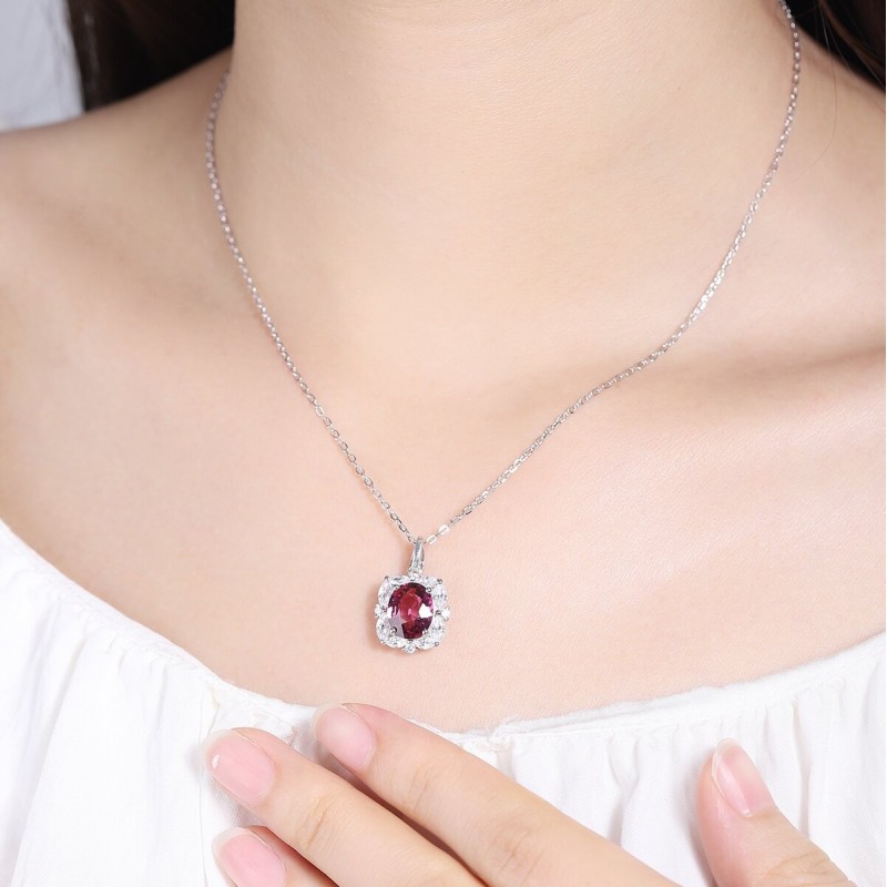 Ruif Jewelry Classic Design S925 Silver 3.07ct/2.86ct Natural Garnet Ring/Necklace Gemstone Jewelry Ruif Jewelry Classic Design S925 Silver 3.07ct/2.86ct Natural Garnet Ring/Necklace Gemstone Jewelry