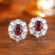 Ruif Jewelry Classic Design S925 Silver 3.1ct Natural Garnet Earrings Gemstone Jewelry Ruif Jewelry Classic Design S925 Silver 3.1ct Natural Garnet Earrings Gemstone Jewelry