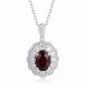 Ruif Jewelry Classic Design S925 Silver 3ct Natural Garnet Necklace Gemstone Jewelry Ruif Jewelry Classic Design S925 Silver 3ct Natural Garnet Necklace Gemstone Jewelry