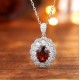 Ruif Jewelry Classic Design S925 Silver 3ct Natural Garnet Necklace Gemstone Jewelry Ruif Jewelry Classic Design S925 Silver 3ct Natural Garnet Necklace Gemstone Jewelry