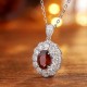 Ruif Jewelry Classic Design S925 Silver 3ct Natural Garnet Necklace Gemstone Jewelry Ruif Jewelry Classic Design S925 Silver 3ct Natural Garnet Necklace Gemstone Jewelry