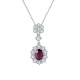 Ruif Jewelry Classic Design S925 Silver 2.42ct Natural Garnet Necklace Gemstone Jewelry Ruif Jewelry Classic Design S925 Silver 2.42ct Natural Garnet Necklace Gemstone Jewelry