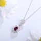 Ruif Jewelry Classic Design S925 Silver 2.42ct Natural Garnet Necklace Gemstone Jewelry Ruif Jewelry Classic Design S925 Silver 2.42ct Natural Garnet Necklace Gemstone Jewelry