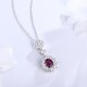Ruif Jewelry Classic Design S925 Silver 2.42ct Natural Garnet Necklace Gemstone Jewelry Ruif Jewelry Classic Design S925 Silver 2.42ct Natural Garnet Necklace Gemstone Jewelry