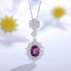 Ruif Jewelry Classic Design S925 Silver 2.42ct Natural Garnet Necklace Gemstone Jewelry Ruif Jewelry Classic Design S925 Silver 2.42ct Natural Garnet Necklace Gemstone Jewelry