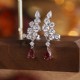 Ruif Jewelry Classic Design S925 Silver 1.995ct Natural Garnet Earrings Gemstone Jewelry