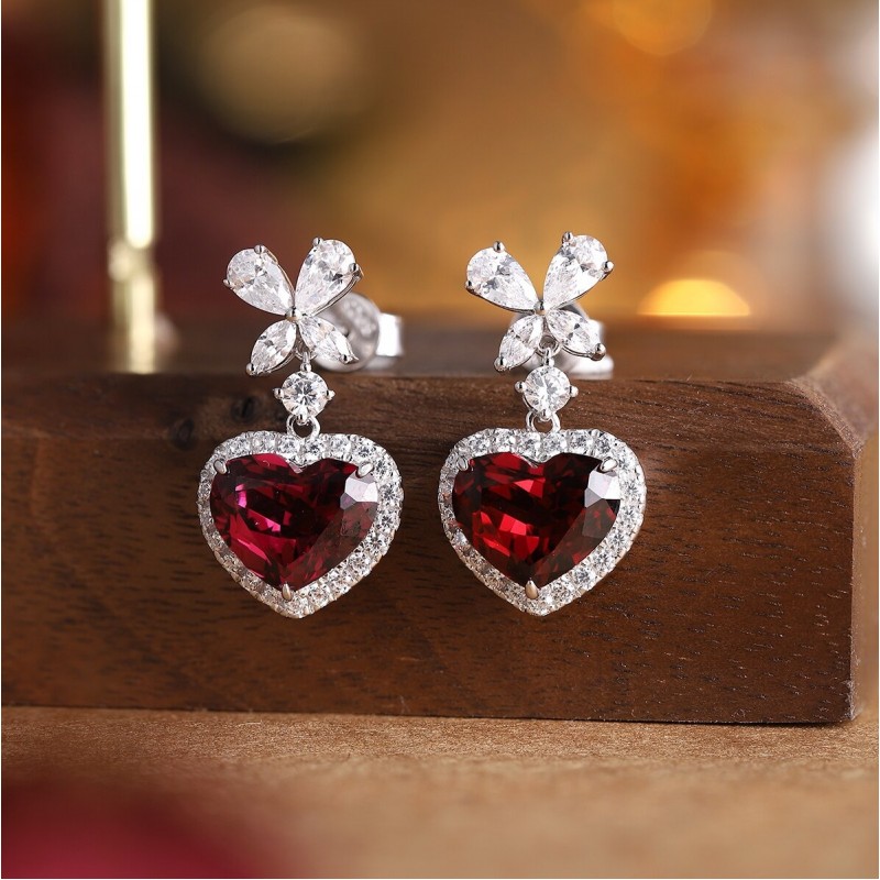 Ruif Jewelry Classic Design S925 Silver 6.63ct Natural Garnet Earrings Gemstone Jewelry Ruif Jewelry Classic Design S925 Silver 6.63ct Natural Garnet Earrings Gemstone Jewelry