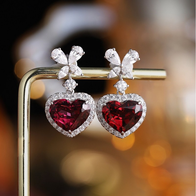 Ruif Jewelry Classic Design S925 Silver 6.63ct Natural Garnet Earrings Gemstone Jewelry Ruif Jewelry Classic Design S925 Silver 6.63ct Natural Garnet Earrings Gemstone Jewelry