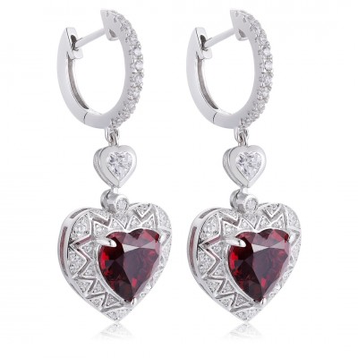 Ruif Jewelry Classic Design S925 Silver 7.4ct Natural Garnet Earrings Gemstone Jewelry