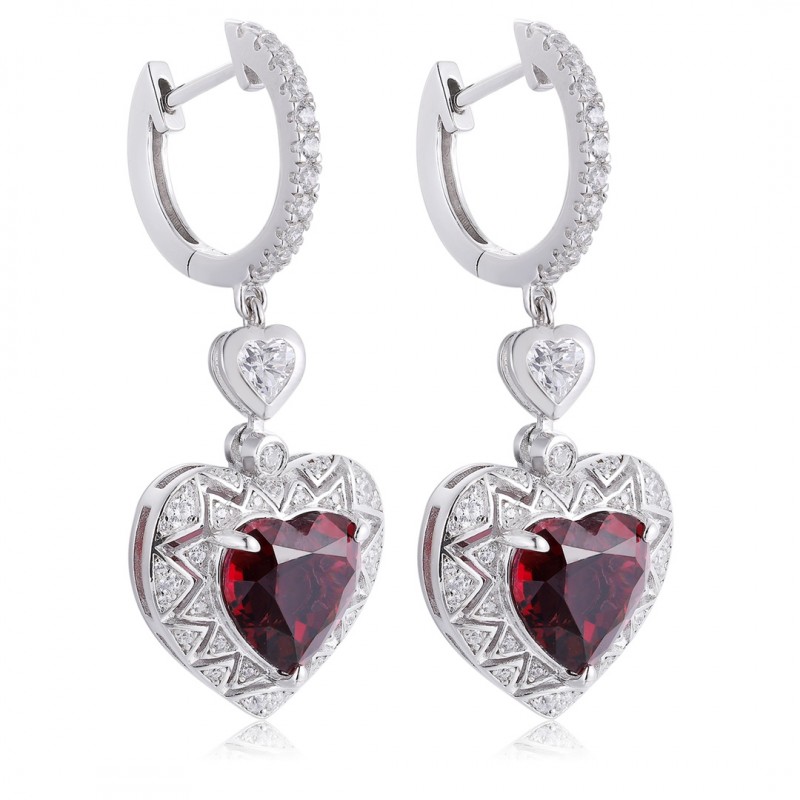 Ruif Jewelry Classic Design S925 Silver 7.4ct Natural Garnet Earrings Gemstone Jewelry Ruif Jewelry Classic Design S925 Silver 7.4ct Natural Garnet Earrings Gemstone Jewelry