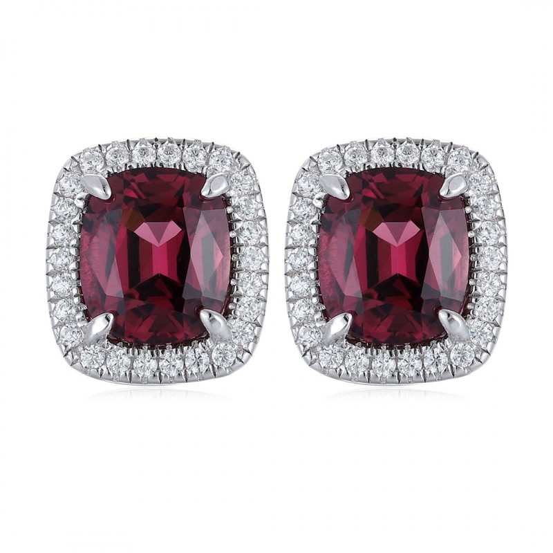 Ruif Jewelry Classic Design S925 Silver 2.44ct Natural Garnet Earrings Gemstone Jewelry