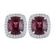 Ruif Jewelry Classic Design S925 Silver 2.44ct Natural Garnet Earrings Gemstone Jewelry